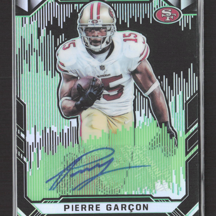 2018 Panini Obsidian Aurora Pierre Garcon #AA-PG Electric Etch Green 17/25 Auto