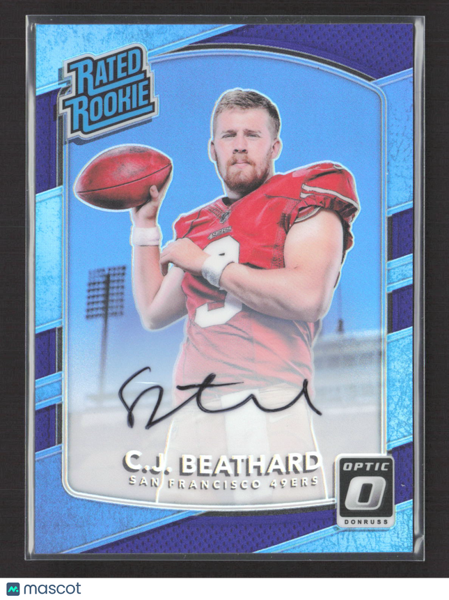 2017 Panini Donruss Optic C.J. Beathard #170 Blue 23/35 Auto