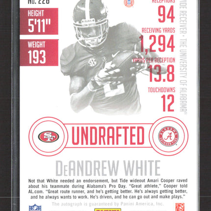 2015 Panini Prestige DeAndrew White #226 Auto