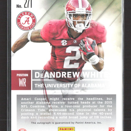 2015 Panini Contenders Draft Picks DeAndrew White #271 RC Auto