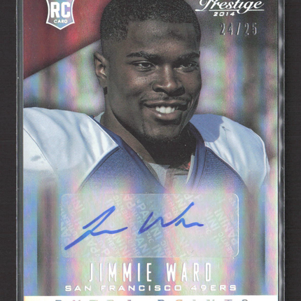 2014 Panini Prestige Extra Points Jimmie Ward #298 RC 24/25 Auto