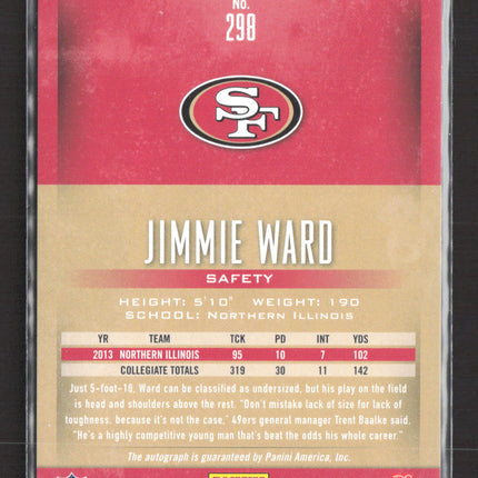 2014 Panini Prestige Extra Points Jimmie Ward #298 RC 24/25 Auto