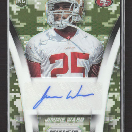 2014 Panini Prizm Jimmie Ward #AR-JW Camo RC 101/150 Auto