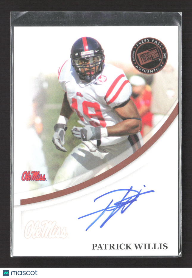 2007 Press Pass Authentics Patrick Willis #PPS-PW Auto