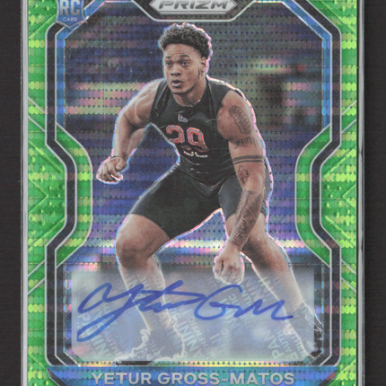 2020 Panini Prizm Yetur Gross-Matos #366 Green Pulsar Auto