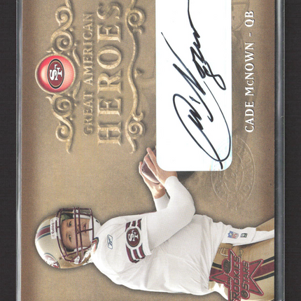 2002 Leaf Rookies & Stars Great American Heroes Cade McNown #GAH-27 21/25 Auto