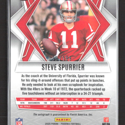 2025 Panini Phoenix Football Steve Spurrier #74 Auto /199