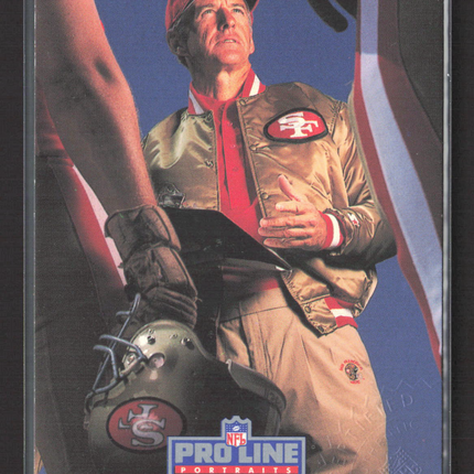 1991 Pro Line Portraits George Seifert #430 Auto