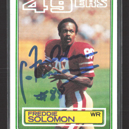 1983 Topps Freddie Solomon #172 IP Auto