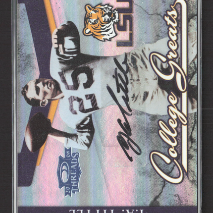 2008 Donruss Threads College Greats Y.A. Tittle #CG-8 096/100 Auto