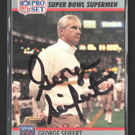 1981 Pro Set George Seifert #131 IP Auto