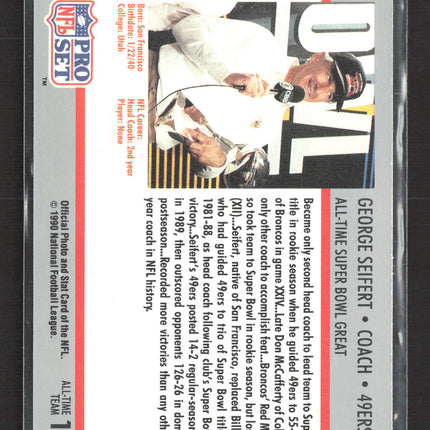1981 Pro Set George Seifert #131 IP Auto