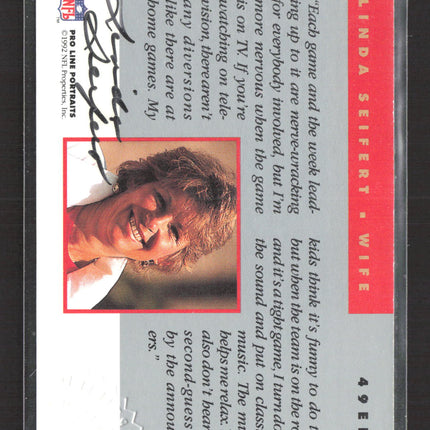 1992 Pro Line Portraits Spirit Linda Seifert #S-1 Auto