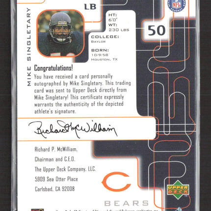 1999 Upper Deck SP Signature Edition Mike Singletary #CP Auto