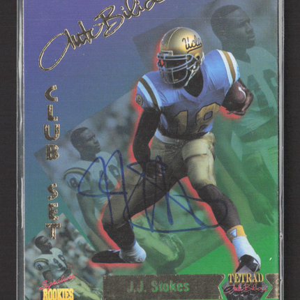 1995 Signature Rookies Tetrad AutoBilia Club Set J.J. Stokes #75 Auto