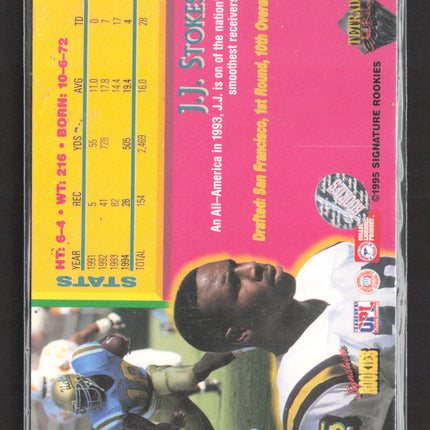 1995 Signature Rookies Tetrad AutoBilia Club Set J.J. Stokes #75 Auto