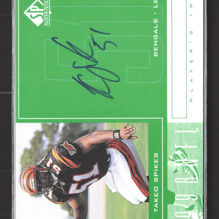 1999 Upper Deck SP Authentic Player's Ink Takeo Spikes #TS Auto