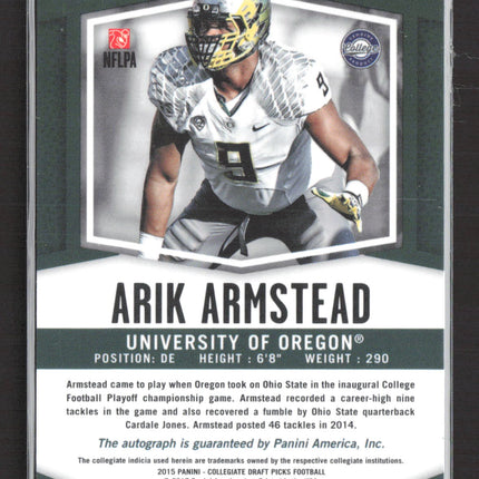 2015 Panini Prizm Collegiate Draft Picks Arik Armstead #154 RC Auto