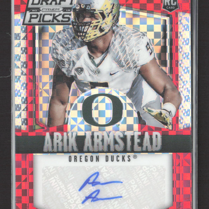 2015 Panini Prizm Collegiate Draft Picks Arik Armstead #154 Red RC Auto