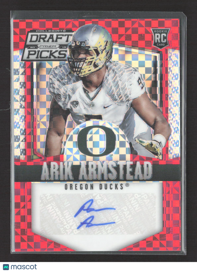 2015 Panini Prizm Collegiate Draft Picks Arik Armstead #154 Red RC Auto