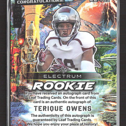 2024 Leaf Electrum Terique Owens #RA-TO1 RC 15/59 Auto