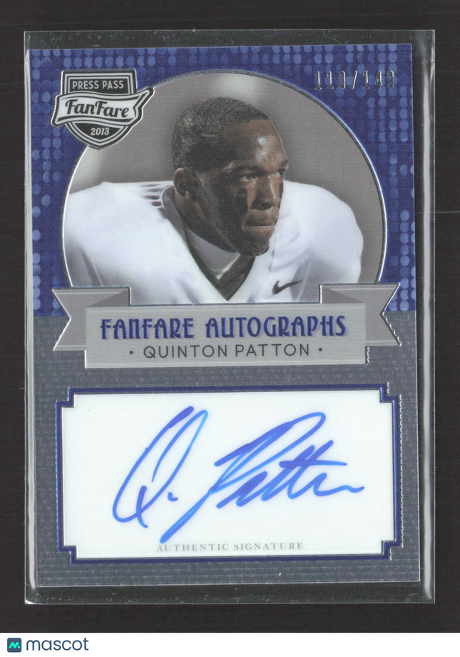 2013 Press Pass FanFare Quinton Patton #FF-QP 110/149 Auto