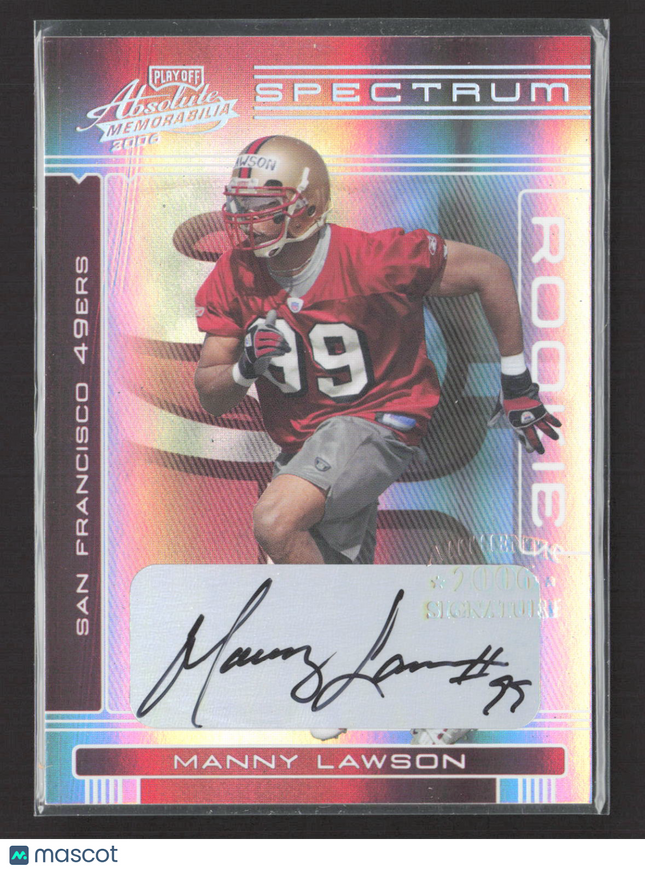 2006 Playoff Absolute Memorabilia Spectrum Manny Lawson #188 092/150 Auto