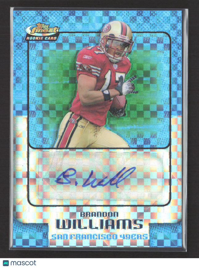 2006 Topps Finest Brandon Williams #185 X-Fractor Auto Blue /150