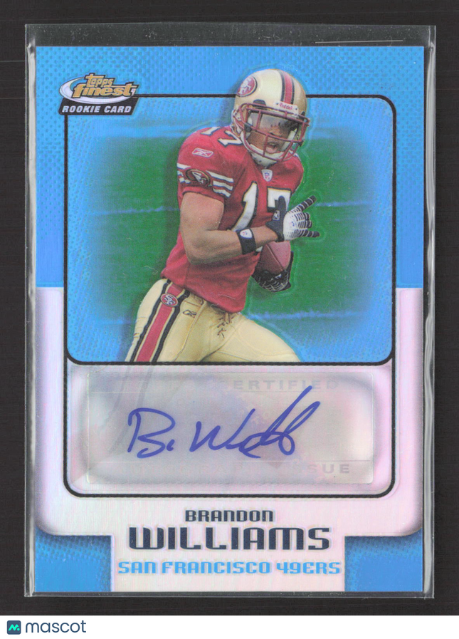 2006 Topps Finest Brandon Williams #185 Refractor Auto Blue /299