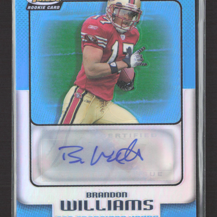 2006 Topps Finest Brandon Williams #185 Refractor Auto Blue /299
