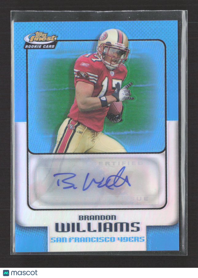 2006 Topps Finest Brandon Williams #185 Refractor Auto Blue /299