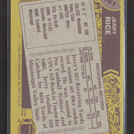 1986 Topps Jerry Rice #161