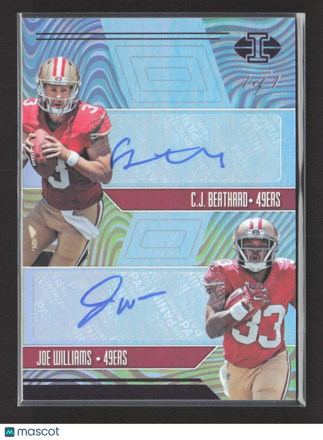 2017 Illusions Joe Williams CJ Beathard #RD-BW Rookie Dual Signs Auto Purple 1/1