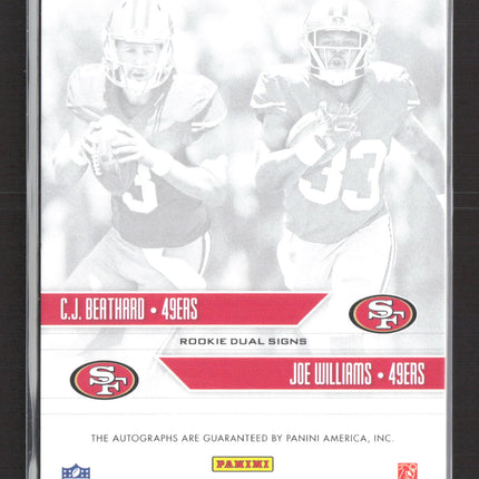 2017 Illusions Joe Williams CJ Beathard #RD-BW Rookie Dual Signs Auto Purple 1/1