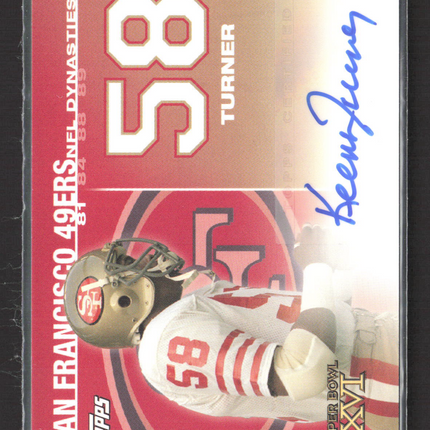 2008 Topps NFL Dynasties Keena Turner #DYNA-KT 275/500 Auto