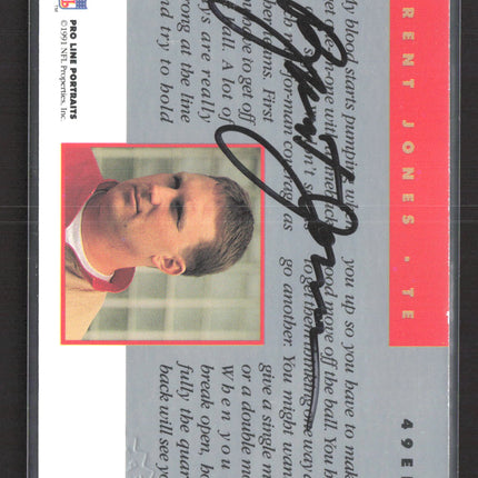 1991 Pro Line Portraits Brent Jones #117 Auto