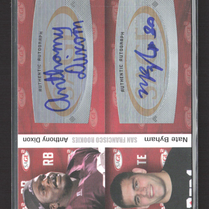 2010 SAGE Hit San Francisco Rookies Nate Byham Anthony Dixon #A86 Auto