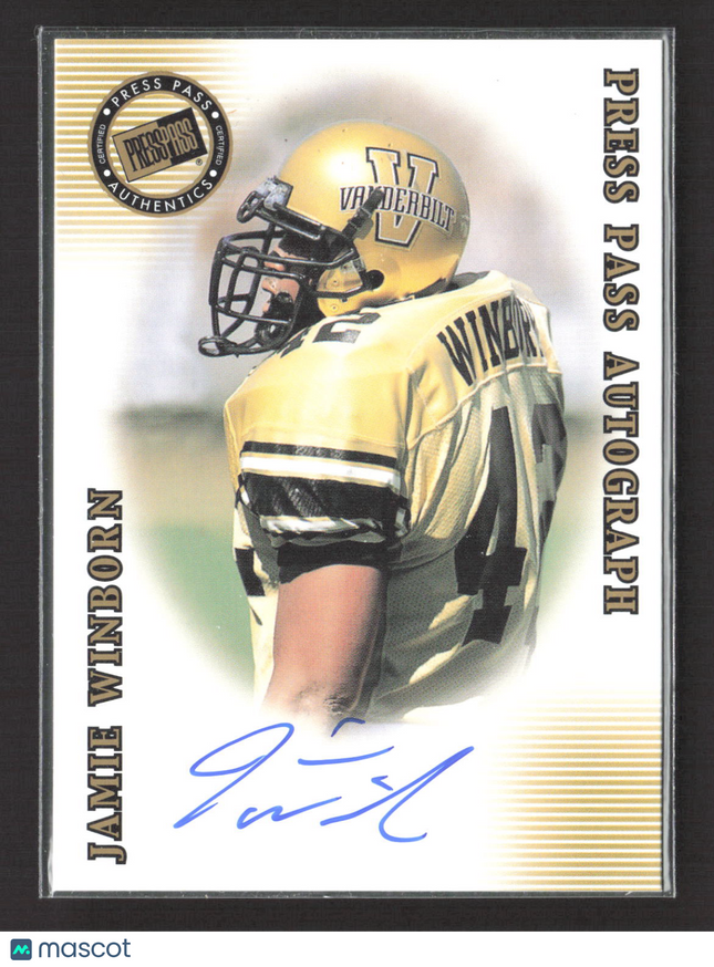 2001 Press Pass Signature Edition Jamie Winborn Auto