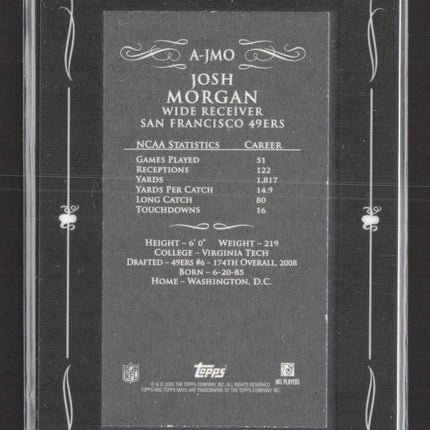 2008 Topps Mayo Cut Plug Josh Morgan #A-JMO Auto