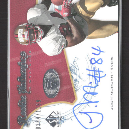 2008 Upper Deck SP Authentic Rookie Signatures Josh Morgan #213 0384/1199 Auto