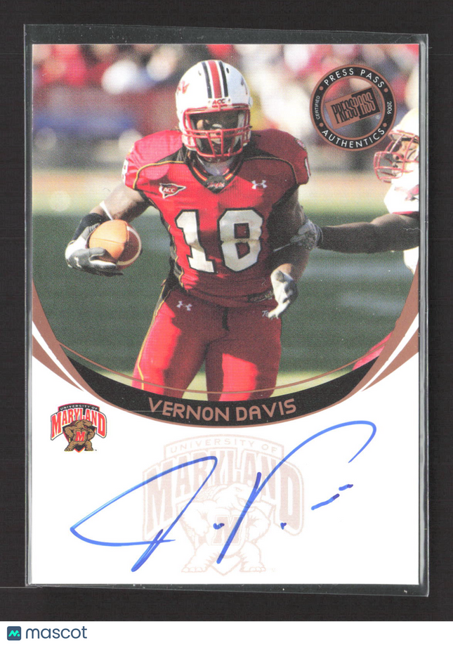 2006 Press Pass Autographs Vernon Davis Auto