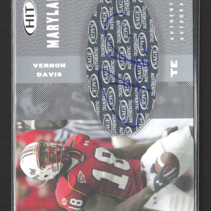 2006 SAGE HIT Vernon Davis #A18 Authentic Autograph Auto