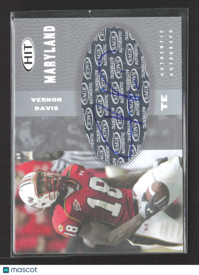 2006 SAGE HIT Vernon Davis #A18 Authentic Autograph Auto