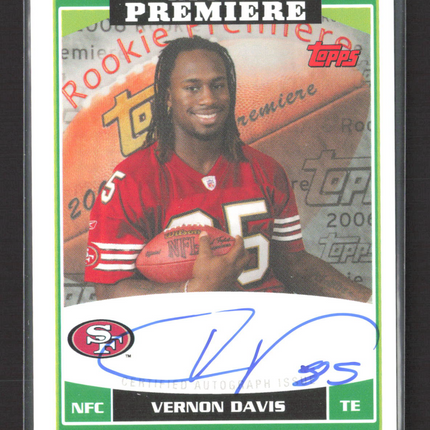 2006 Topps Rookie Premiere Vernon Davis #RP-VD Auto