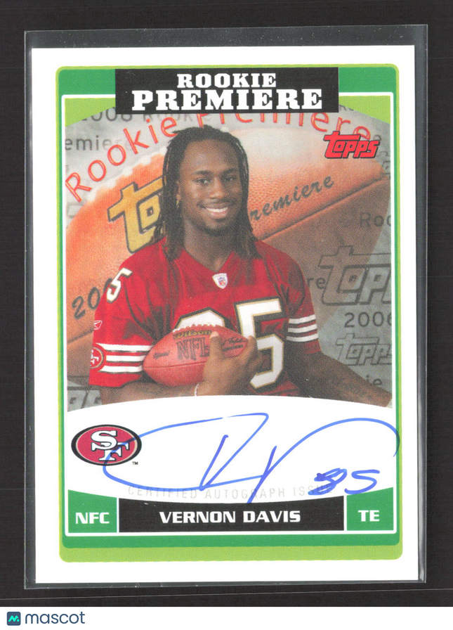 2006 Topps Rookie Premiere Vernon Davis #RP-VD Auto
