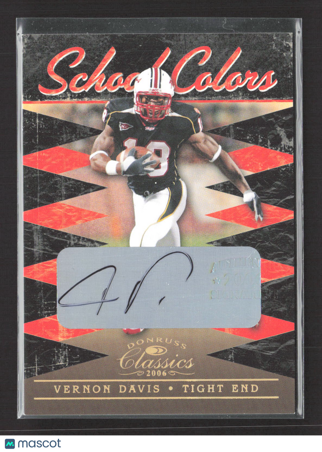 2006 Donruss Classics School Colors Vernon Davis #SC-7 15/25 Auto