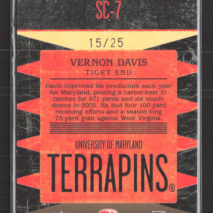 2006 Donruss Classics School Colors Vernon Davis #SC-7 15/25 Auto