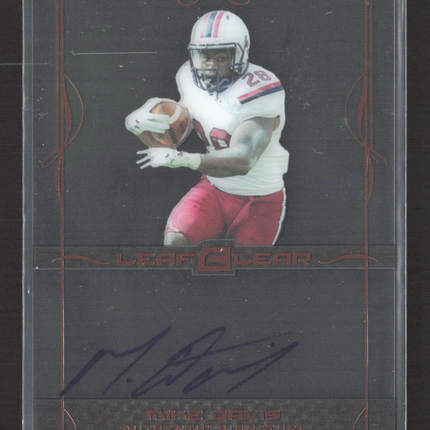 2015 Leaf Clear Mike Davis #BA-MD1 Auto