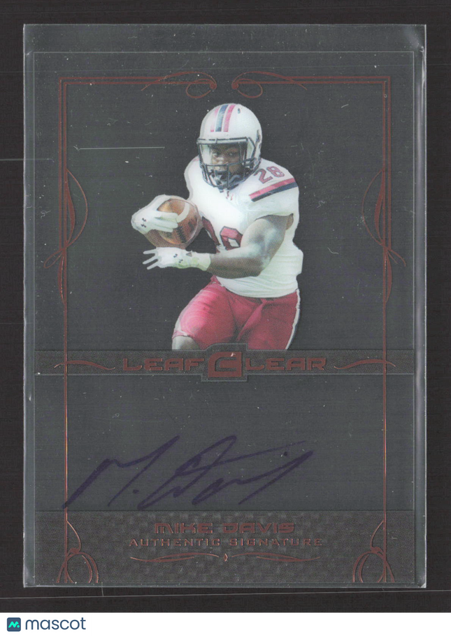 2015 Leaf Clear Mike Davis #BA-MD1 Auto