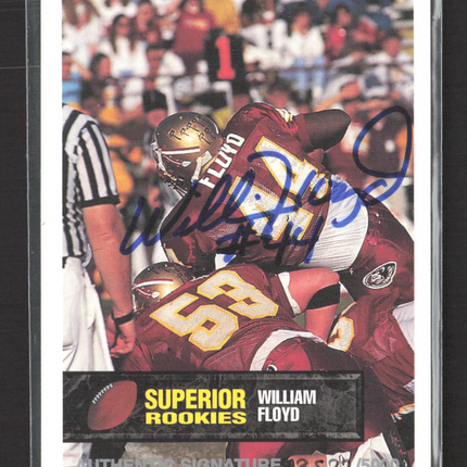 1994 Superior Rookies William Floyd #50 /5000 Auto